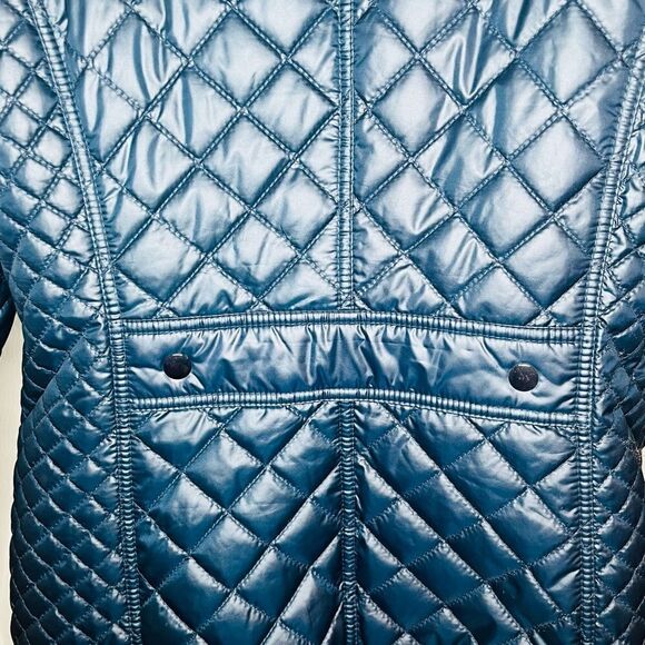 Ellen Tracy Lightweight Insulated Quilted Jacket Zipper Navy Blue M - Picture 9 of 12